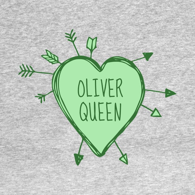 Oliver Queen - Heart with Green Arrows Doodle by FangirlFuel